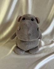 Aurora Gray Hippo Plush 2016 Stuffed Animal Toy 13 T 8 W Collectible
