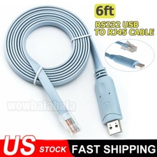 6ft RS232 USB Serial to RJ45 CAT5 Console Adapter Cable for Cisco Routers FTDI