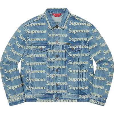 ジャケット・アウター Frayed Logos Denim Trucker Jacket blue Supreme Frayed Logos Denim Trucker Jacket Blue SS21 | eBay