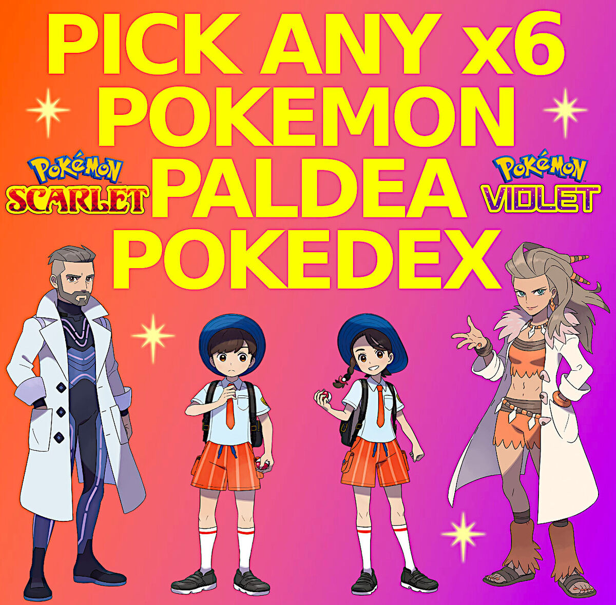 Pokemon Scarlet and Violet - Paldea Region Pokedex Custom Any 6IV ✨Ultra  Shiny✨