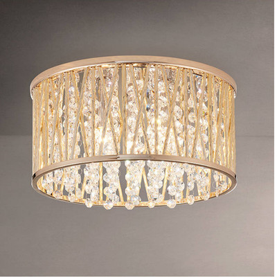 Emilia Design Crystal Drum Flush Deckenleuchte Gold Neu,,,