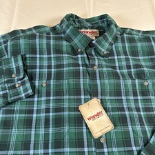 NEW Wrangler Men's Rugged Wear Long Sleeve Button Down Shirt,SZ: 2X T