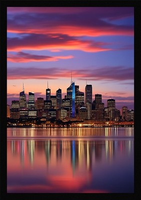 Moderner Hafen von Sydney gerahmtes Wandbild Poster Leinwanddruck Bild