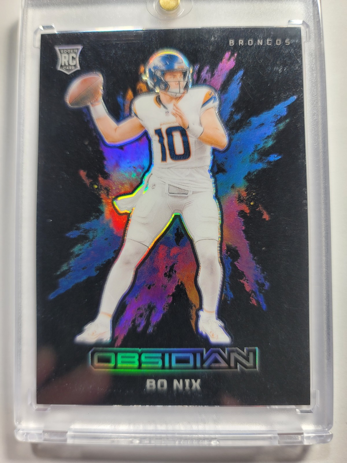 2024 Panini Obsidian - Bo Nix 💥 BLACK COLOR BLAST 💥 SSP Case Hit Broncos