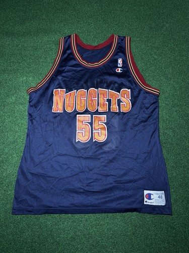 Maglia Denver Nuggets Dikembe Mutombo anni 90 rara Champion taglia 48 nba basketball