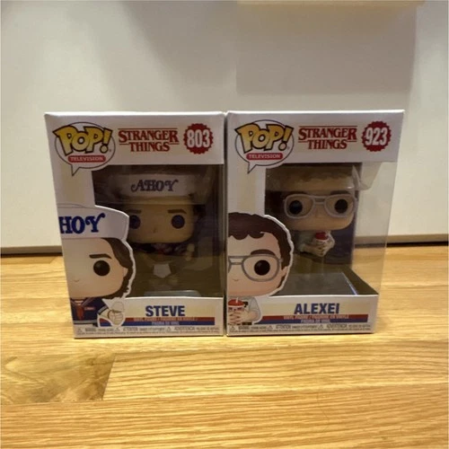 Funko Steve & Alexei Pop! Vinyl Stranger Things Television #803 & #923 lot