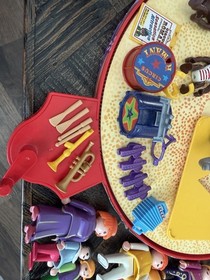 Playmobil White Circus Elephant Romani Circus Lot w/ Many Extras Turntable