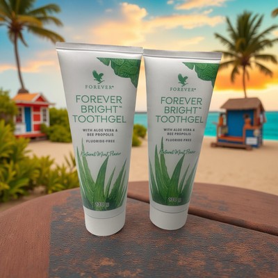 2 x  Forever  Living Bright Toothgel  Zahncreme 130g Ohne Fluoride