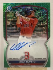 2023 Bowman Chrome Mikey Romero Mega Box Green Mojo Autograph /99 ￼