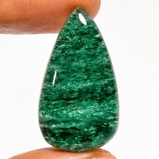 100 Natural Green Aventurine Pear Cabochon Gemstone 30 Ct. 32X17X6 mm UG-3440