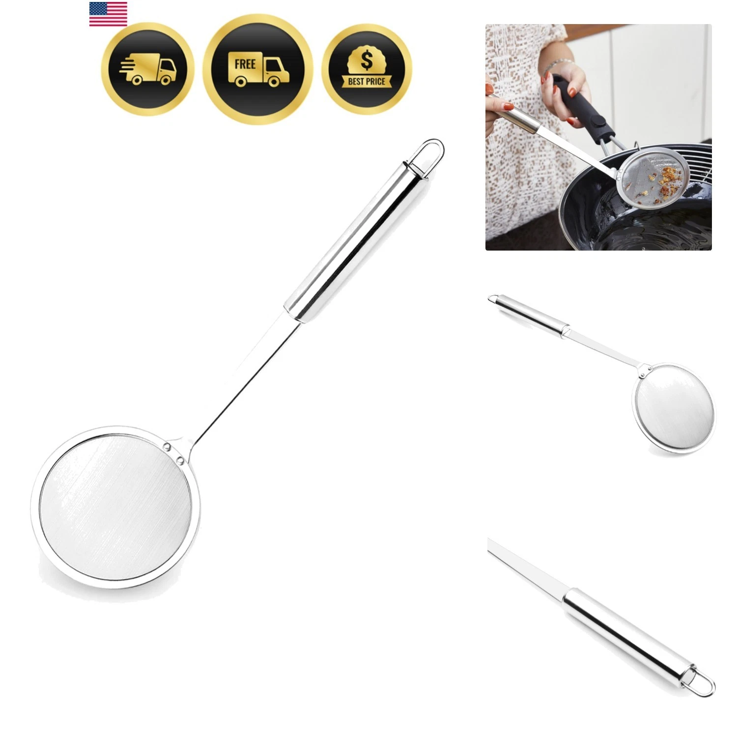 Stainless Steel Fat Skimmer Spoon - Fine Mesh Food Strainer for Grease, Gravy...
Opens in a new wind