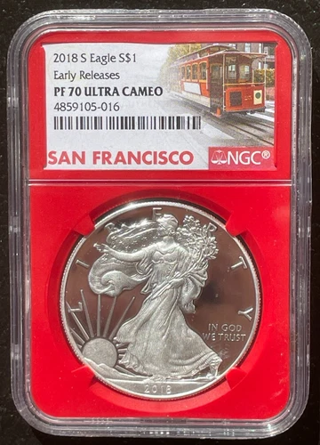 2018-S $1 SILVER AMERICAN EAGLE NGC PF70 Early Releases : 06799