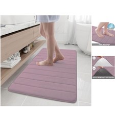 Machine Washable Memory Foam Bath Rug 47" x 24" - Absorbent  Non-Slip Design