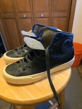 Black & Blue Leather P.F Flyers Size 7 US Men High Top
