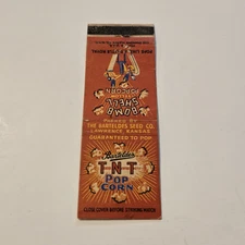 Barteldes TNT Popcorn Lawrence Kansas Matchbook Cover 