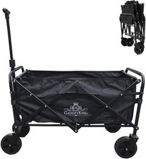 Pull Along Folding Hand Cart Garden Wagon Trolley Festival For Camping Beach