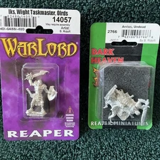 Reaper Miniatures, Metal, 14057 Iks, Wight Taskmaster, & 2766 Arrius, Undead NIB