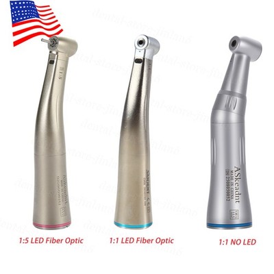 Dental 1:5/1:1 Low Slow Speed Handpiece Push Button LED Contra Angle ASkeadnt