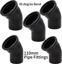 45° BENDS 110mm Black Soil Pipe PUSHFIT Fittings in 2 different Variations