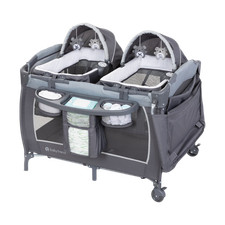  Color:Cozy Grey Baby Trend-Lil' Snooze Deluxe III for Twins 14259