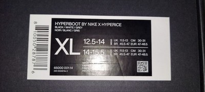 Size XL (12.5-14)- NEW Nike Hyperice Hyperboot Black Recovery Shoes 65000-001-14