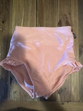 Tiger Friday Peach High-Waist Ruffle Shorts