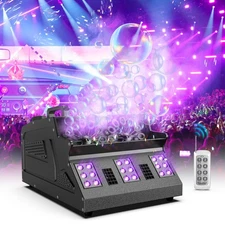 2000W Smoke Fog Bubble Machine RGB 18 LED Light Stage Effect DJ Fogger Machine