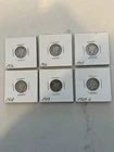 Mercury Dime Lot of 6 Circulated Silver 1916-1929 10C w/1929-S San Francisco