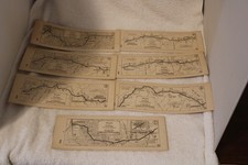 Automobile Club of S. Calif. Salt Lake to Cheyenne Lot of 7 Strip Maps