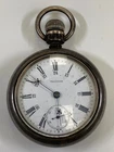 Antique WALTHAM 17 Jewels 0.925 Silver Pocket Watch Pre-Owned Doesn't Run 35#93