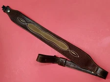 Stitched Weave Buffalo/Cowhide Hide Leather Cobra Sling Suede Backed QD Swivels