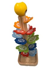 Playtive Motorikspielzeug Kugelbahn Holz mit Zahlen Mehrfarbig Kinder