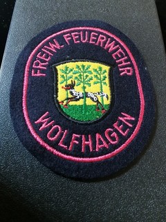 Vintage Ärmelabzeichen Patch Freiwillige Feuerwehr Wolfhagen