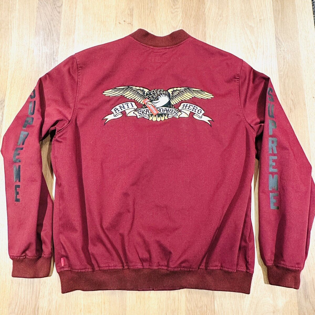 100% Authentic Supreme Antihero Bomber Jacket SS16 Box Logo 100% Authentic Supreme Antihero Bomber Jacket SS16 Box Logo