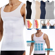 Men Slimming Vest Body Shaper Gynecomastia Tank Compression Posture Corrector