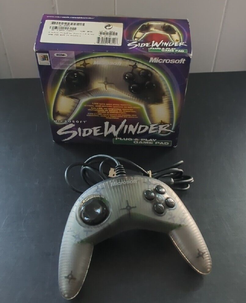 Vintage 1999 Microsoft SideWinder Plug & Play Game Pad USB Controller
