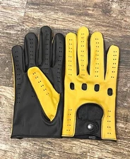 Driving Gloves Car Motorcycle Biker Genuine COW Leather Police Drivers Glove-A17