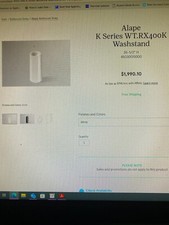 Alape K series washstand. Bathroom sink self standing. White
