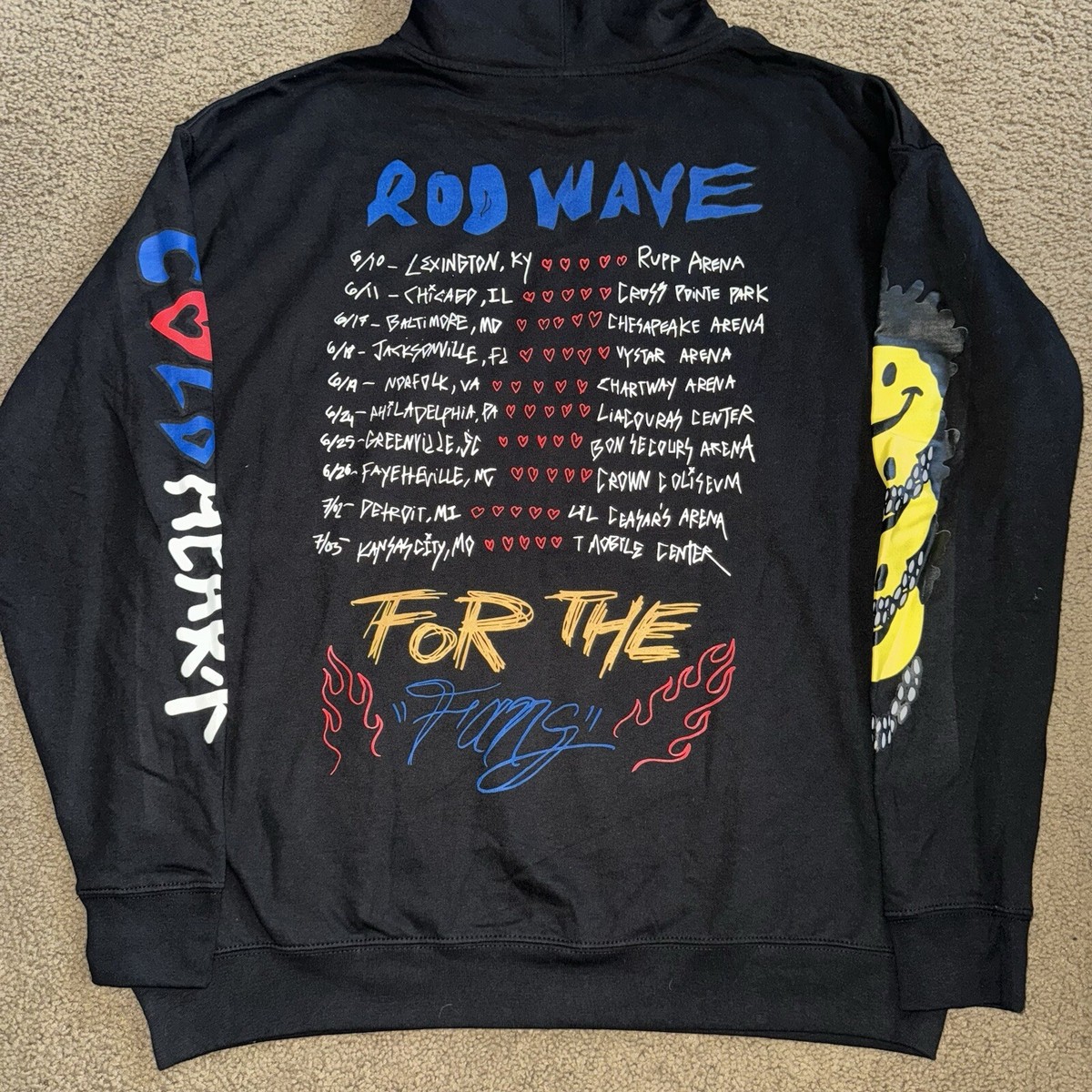 NEW Rod Wave “For The Fans” Soul Fly Tour Merch Hoodie - Men's M
