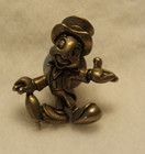 3 Dimensional Jiminy Cricket Pin Left hand extended Umbrella in Right hand