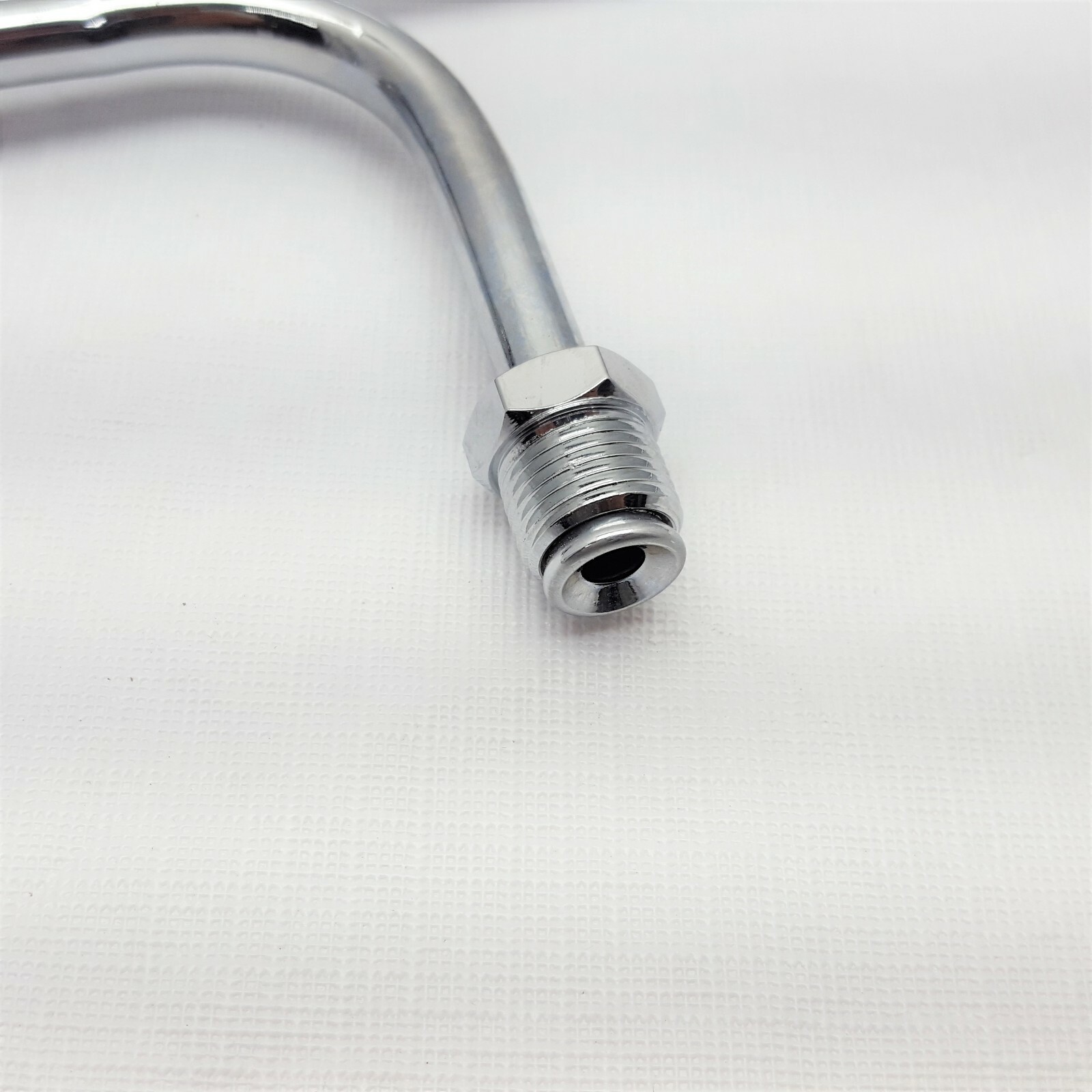 Chrome dual fuel line feed Holley 4150 double pumper carburetor 95/16