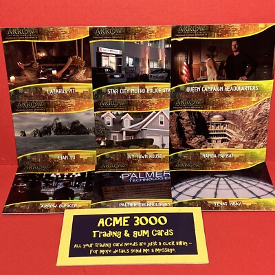 Cryptozoic ARROW Season 4 - Complete LOCATIONS 9 Card Chase Set 2017 L1-L9