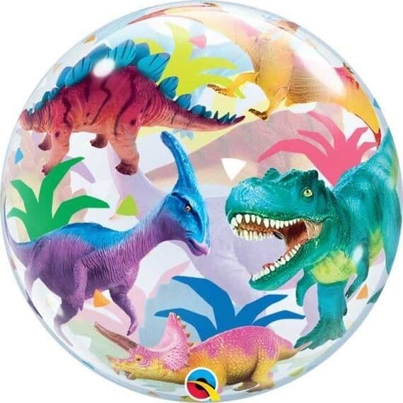 Dinosaurs Bubble 22inch Balloon in a Box