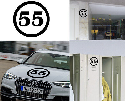 Number 55 Sticker Vinyl Version v1 eBay