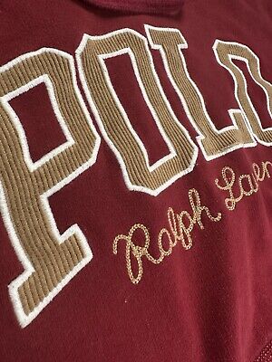 Polo Ralph Lauren RL Fleece Logo Hoodie Men's Small Dark Red Polo Ralph Lauren RL Fleece Logo Hoodie Men's Small Dark Red