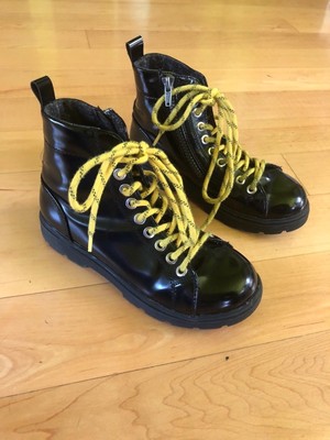 kids patent boots