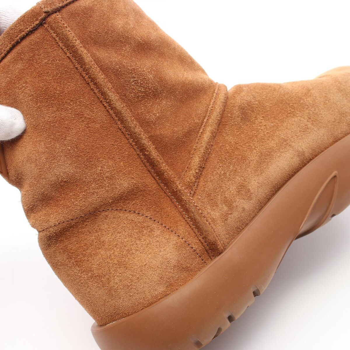 BOTTEGA VENETA Snap Uncle Boots 763873 Suede Brown Used BOTTEGA VENETA Snap Uncle Boots 763873 Suede Brown Used