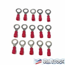 Red Cable Wire crimp Connector 6mm Ring terminal 22-16AWG  RV1.25-6 200PCS
