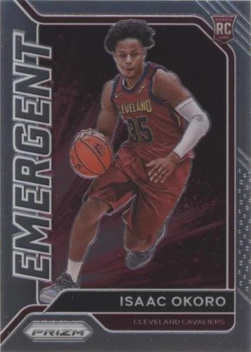 2022 ISAAC OKORO PANINI PRIZM SILVER NBA CARD #78 CLEVELAND