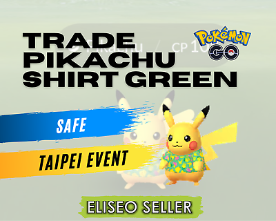 Pokémon Go * Shiny Pikachu Shirt Green Taipei - Male or Female